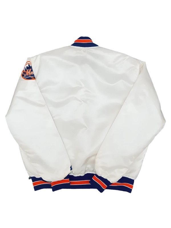 1980s NY Mets White Bomber Jacket