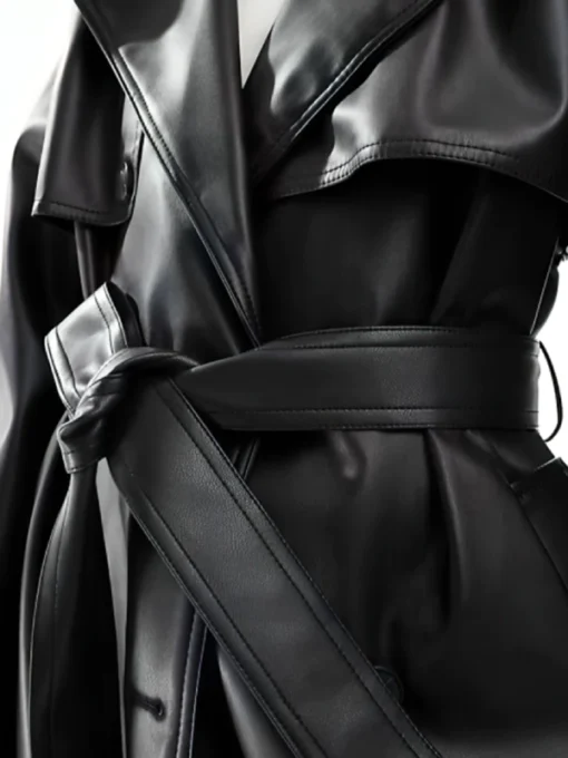 All the Queens Men Leather Coat