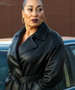 All the Queens Men Racquel Palmer Leather Coat