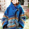 Beth Dutton Kelly Reilly Blue Hooded Coat