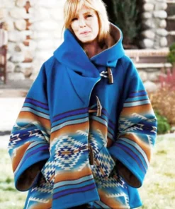 Beth Dutton Kelly Reilly Blue Hooded Coat