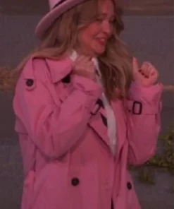 Big Brother S27 Katherine Woodman Pink Trench Coat