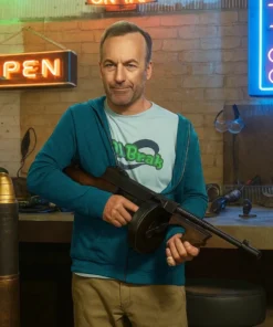 Bob Odenkirk Nobody 2 Blue Hoodie
