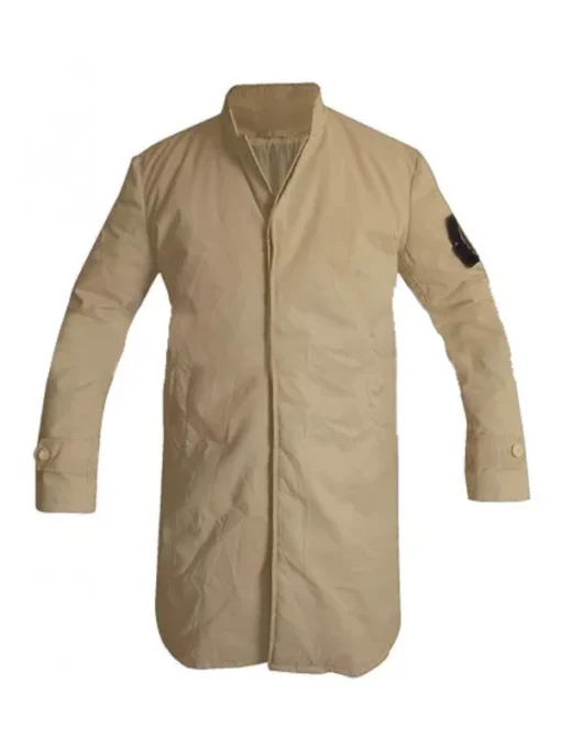 Charlie Hunnam Island Jacket Green Street Pete Dunham Cotton Beige Trench Coat