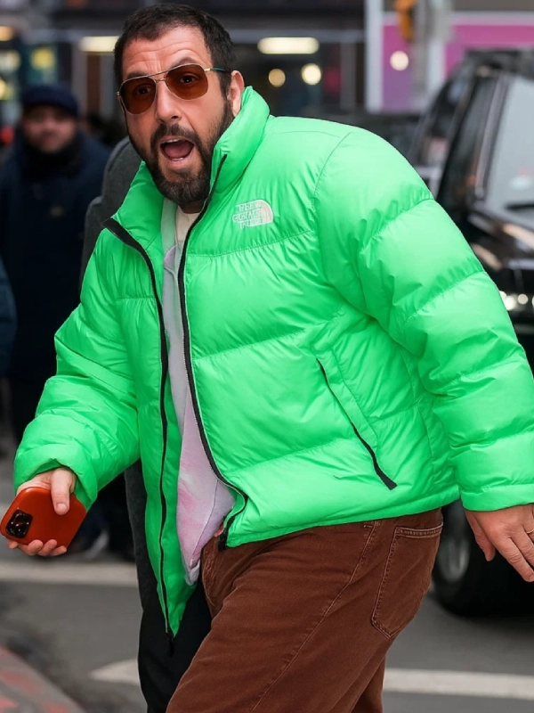 Happy Gilmore 2 Adam Sandler Green Puffer Jacket