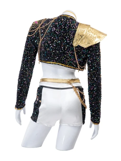 Hunters Rumi Golden Black Dance Outfit Cosplay Costume