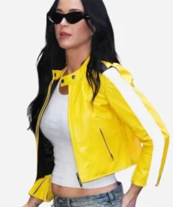 Katy Perry Yellow Leather Jacket