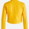 Katy Perry Yellow Moto Leather Jacket