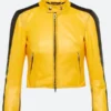 Katy Perry Yellow Motorcycle Leather Jacket