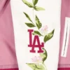 LA Dodgers Floral Pink Varsity Jacket