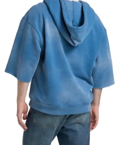 Travis Kelce Miracle Blue Cut Off Hoodie