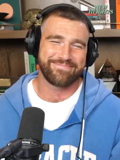 Travis Kelce Miracle Cut Off Blue Hoodie