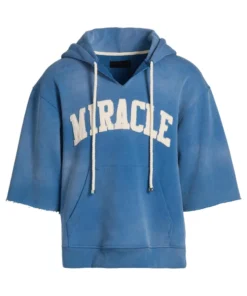 Travis Kelce Miracle Cut Off Hoodie Blue