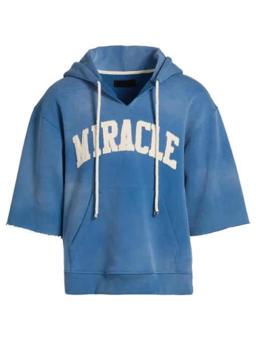 Travis Kelce Miracle Cut Off Hoodie Blue