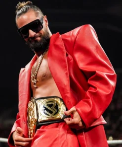 WWE Raw 2025 Rollins Leather Coat
