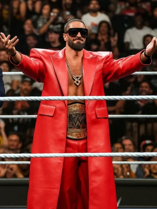 WWE Raw 2025 Seth Rollins Leather Coat