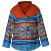 Yellowstone Beth Dutton Blue Hooded Poncho Style Coat