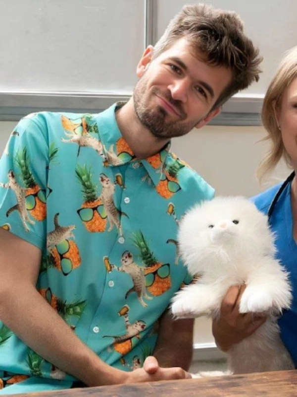 2025 House of Cats Ivo Graham Cat Pineapple Hawaiian Print Shirt