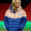 England Lionesses Blue Pink Puffer Jacket