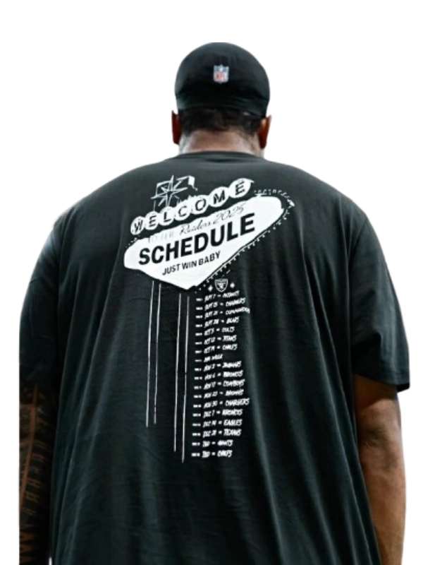 New Era Raiders 2025 Tour Black Tee