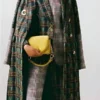 Nicole Ari Parker And Just Like That S03 Multicolored Textured Tweed Coat