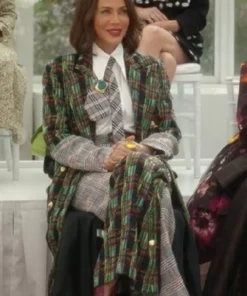 Nicole Ari Parker TV Series And Just Like That Season 3 Lisa Todd Wexley Plaid Coat
