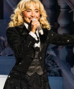 Sabrina Carpenter Grammy Awards 2025 Black Sequin Blazer