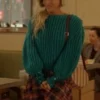 Sarah Jessica Parker TV Series And Just Like That Season 3 Carrie Bradshaw Sweater Teal