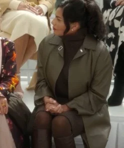 Sarita Choudhury TV Series And Just Like That Season 3 Seema Patel Leather Coat