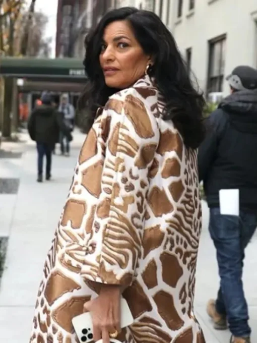 Seema Patel And Just Like That Sarita Choudhury Jacquard Coat
