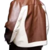 TV Series Sistas Season 9 Leather Jacket Brown And White